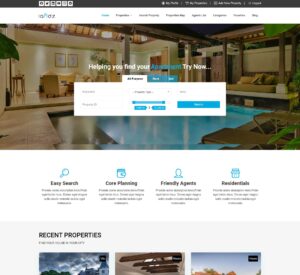 Example website built on WordPress + the Real Estate Manager
