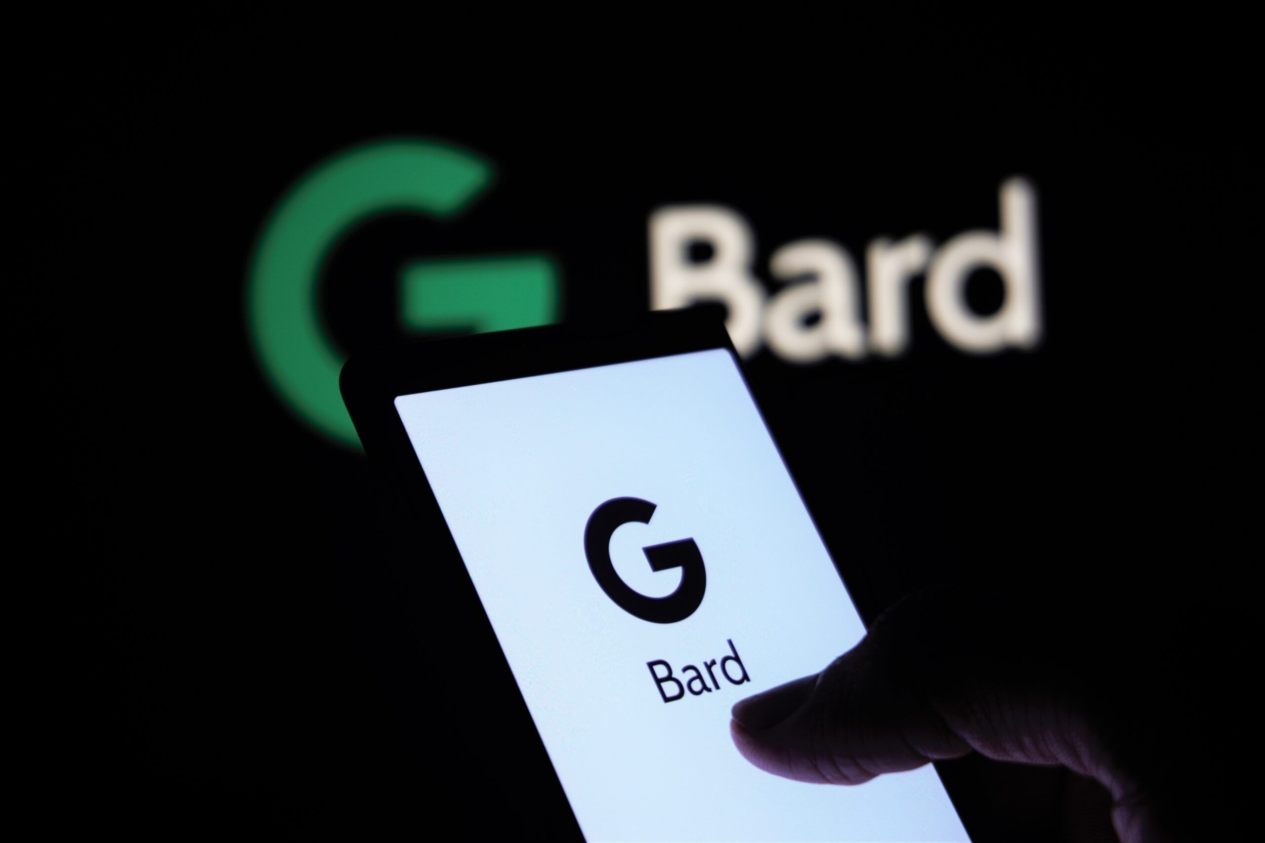 Google Bard generative ai on phone screen