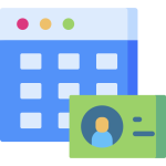 Monthly calendar grid displaying dates and scheduled events in a modern layout.