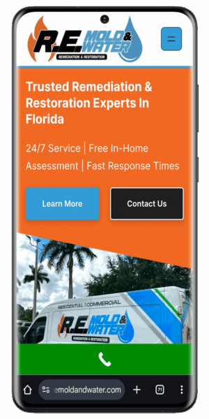 Mobile-friendly mold and water remediation experts in Florida with 24/7 service and fast response.