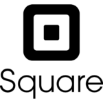 A solid black square background, minimalist abstract monochrome image.